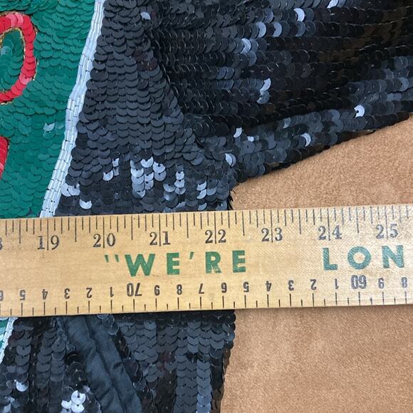 10-12 Vintage Lillie Rubin Sequined Beaded  All over the world Jacket - Picture 10 of 12